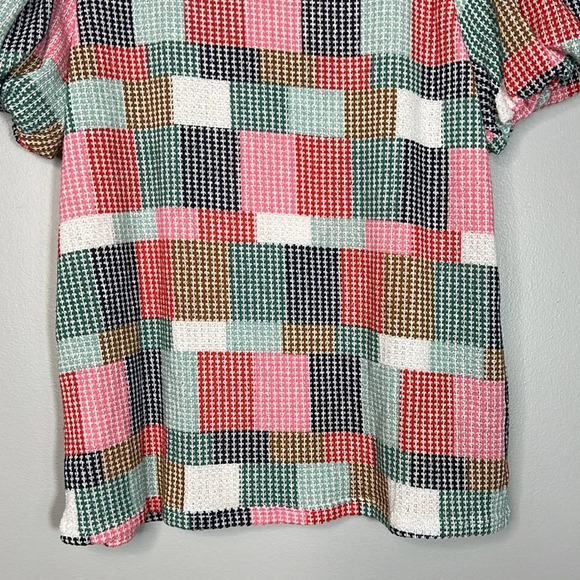 Hayden Los Angeles Patchwork Knit Blouse - Medium - NWT - Picture 8 of 9